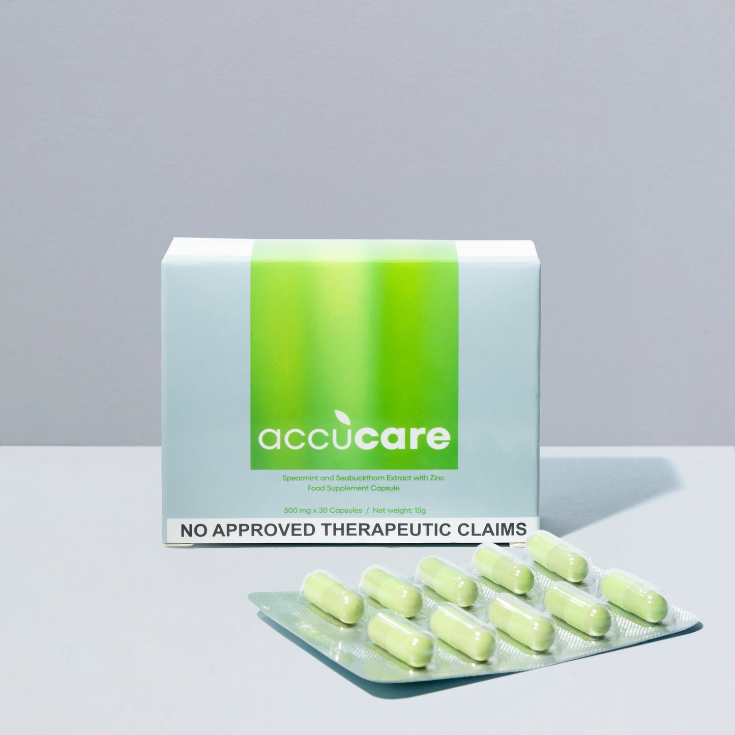 ACCUCARE Spearmint and Seabuckthorn Extract with Zinc Food Supplement Capsule 500mg (30s)