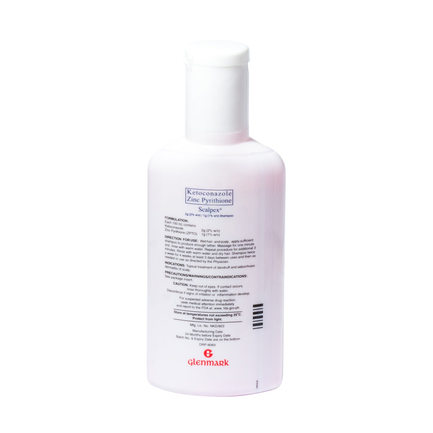 SCALPEX Ketoconazole Zinc Pyrithione 2g (2%w/v)/1g (1% w/v) Shampoo 60mL