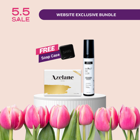 5/5 SUN PROTECTION BUNDLE: Azelane + MDL Tinted Sunscreen + FREE Soap Case