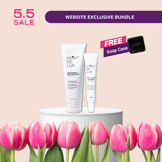 5/5 SPF50 PA++++ BUNDLE: MDL Body Sunscreen + MDL Serum Sunscreen + FREE Soap Case