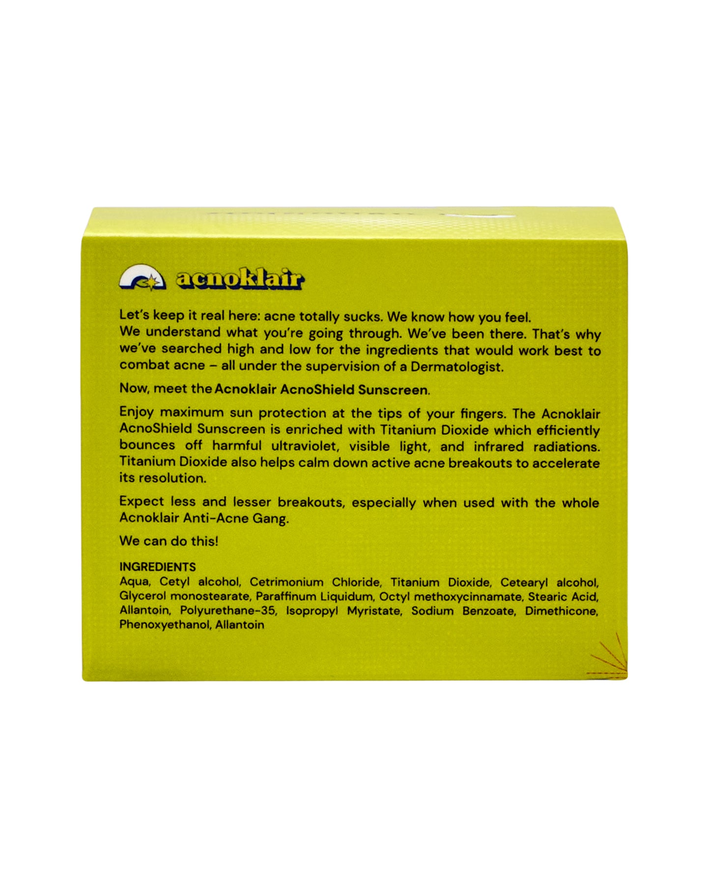 ACNOKLAIR AcnoShield Sunscreen 15g