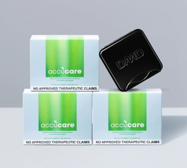 8.8 Bundle - ACCUCARE Spearmint and Seabuckthorn Extract with Zinc Food Supplement Capsule 500mg 30s (Bundle of 3 Boxes) with FREE DMD Soap Case