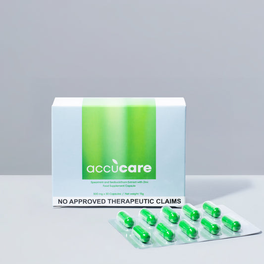ACCUCARE Spearmint and Seabuckthorn Extract with Zinc Food Supplement Capsule 500mg (30s)