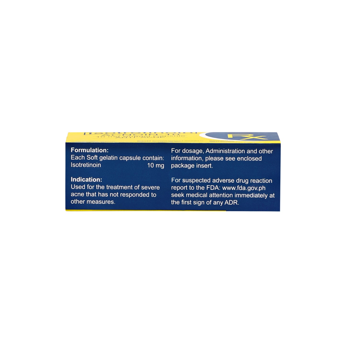 [Rx] ACNOIN Isotretinoin 10mg (Box of 30s) | DMD Patient-Exclusive