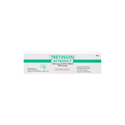 [Rx] ACNOIN-T Tretinoin 500mcg/g (0.05%) Cream 30g  |  DMD Patient-Exclusive
