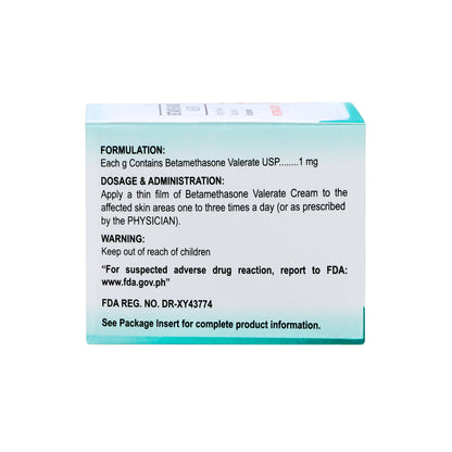 [Rx] Betamethasone Valerate 1mg/g 0.1% (w/w) Topical Cream 15g | DMD Patient-Exclusive