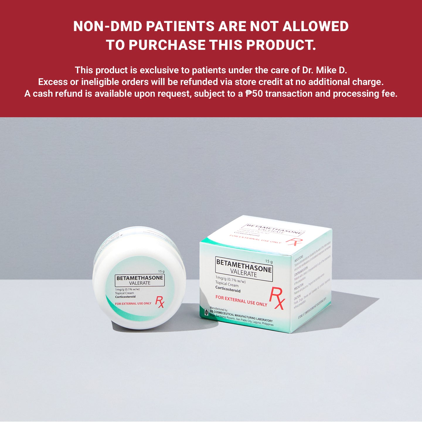 [Rx] Betamethasone Valerate 1mg/g (0.1% w/w) Topical Cream 15g