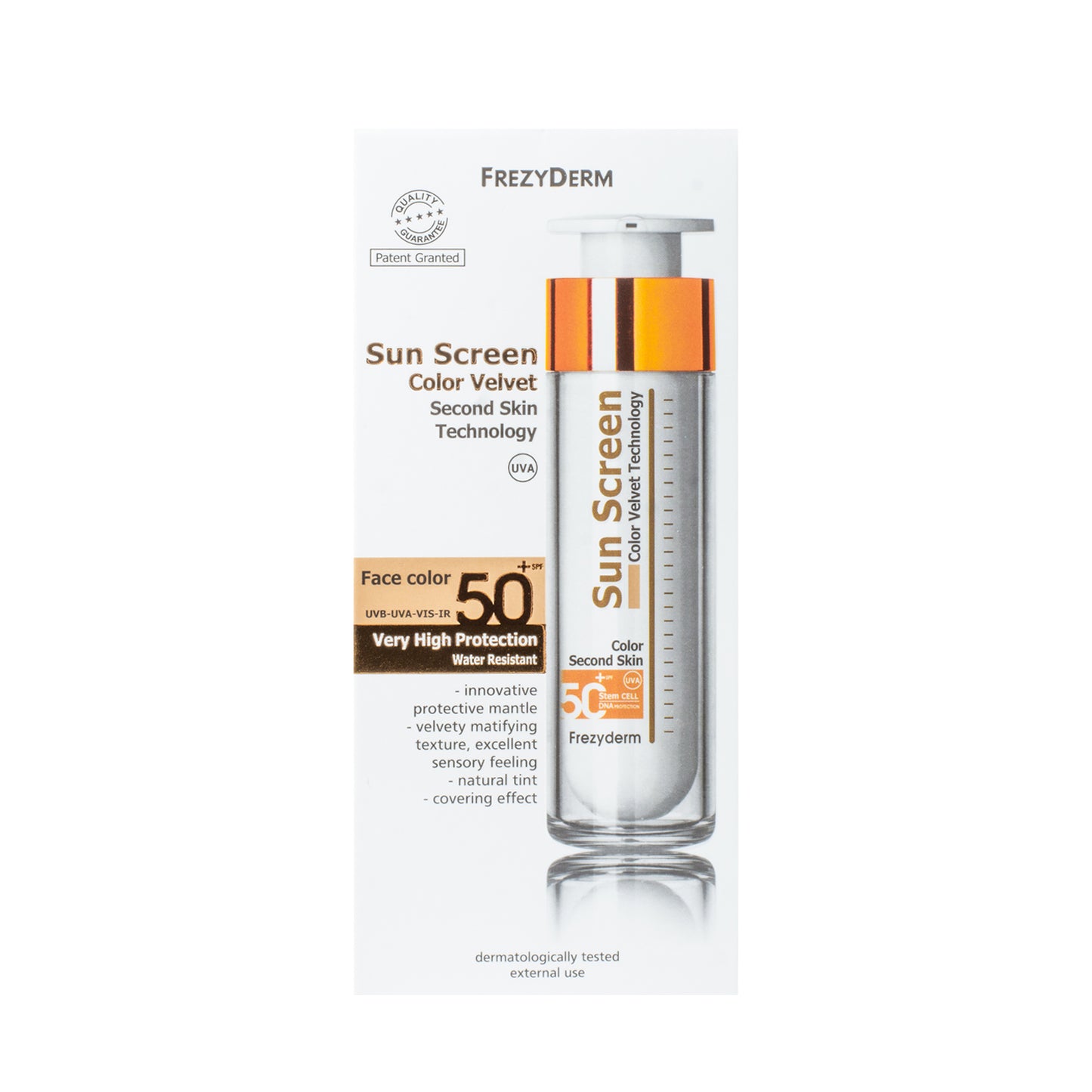 FREZYDERM Face Sunscreen SPF50 50mL (Color Velvet/Tinted)