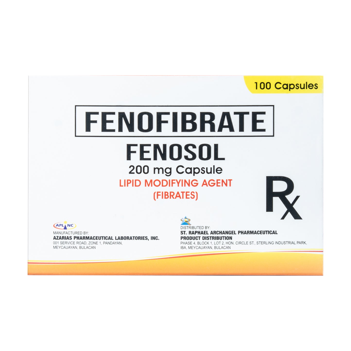 [RX] Fenofibrate Fenosol 200mg Capsule (30)