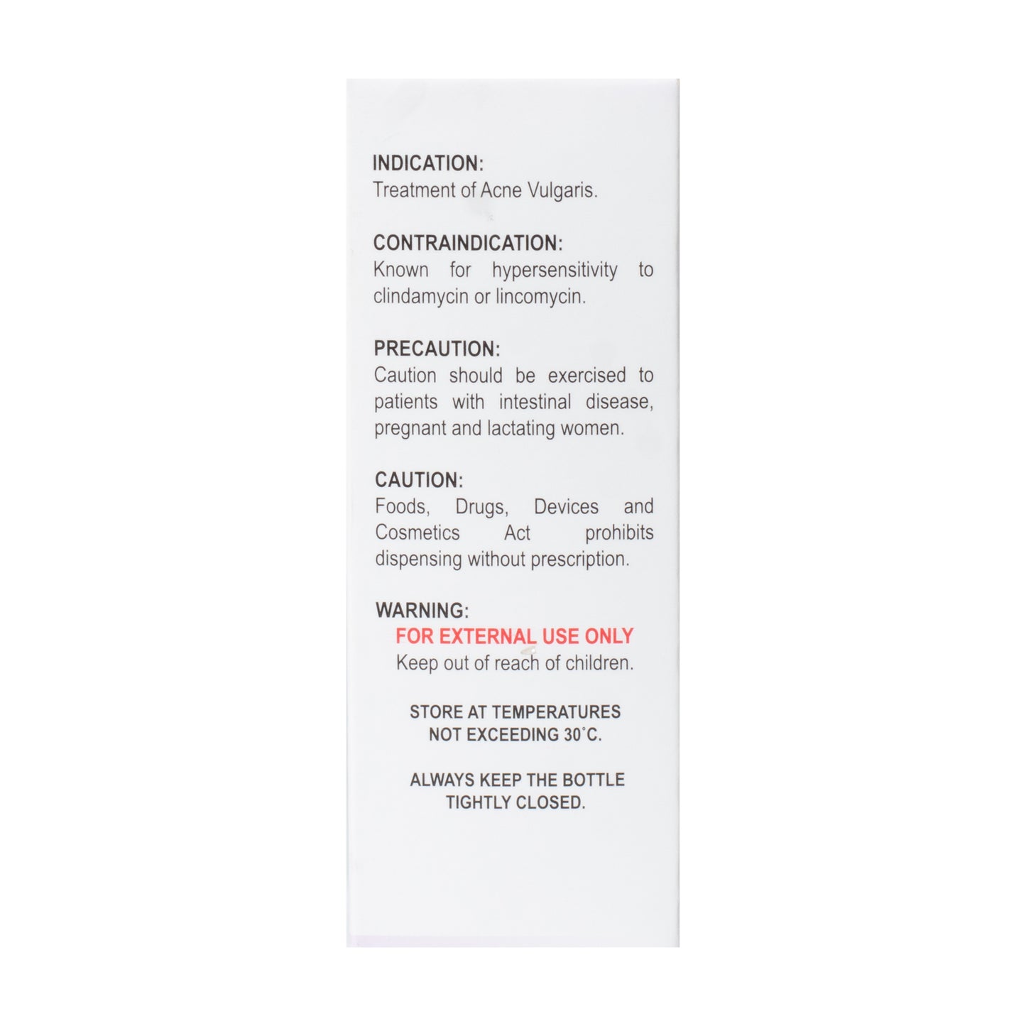 [Rx] Clindamycin Phosphate 20mg/mL Topical Solution 60mL*