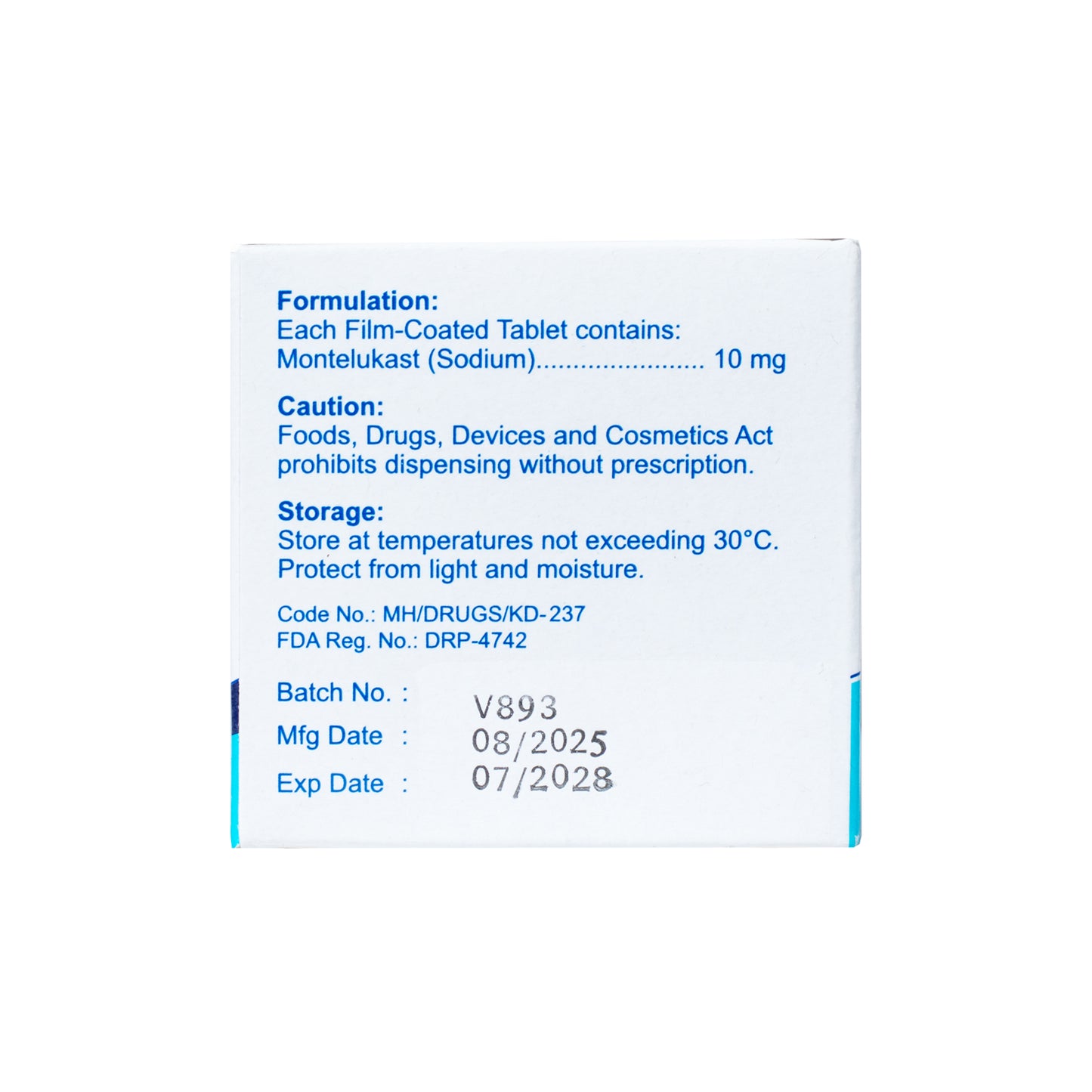 [Rx] AUROHEX Montelukast Sodium 10mg (90's)