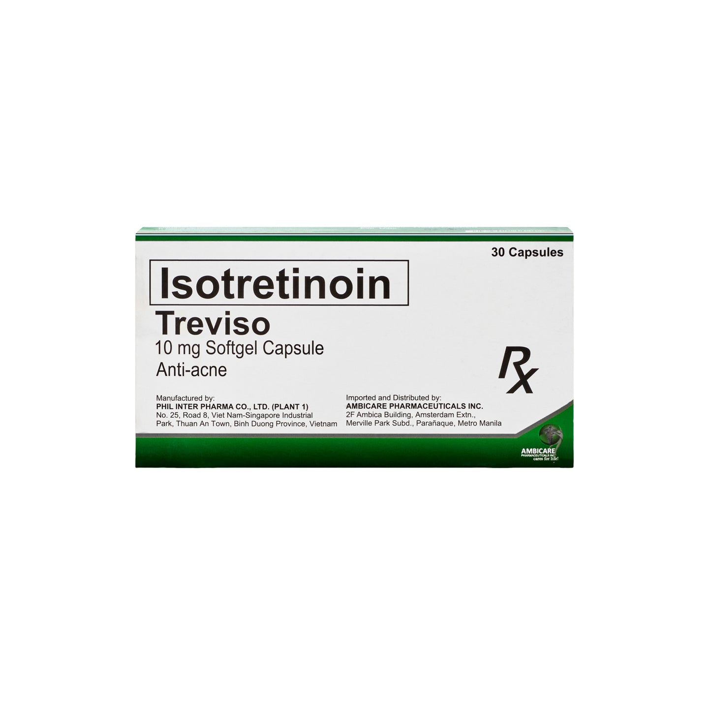 [Rx] TREVISO Isotretinoin 10mg (Box of 30s)